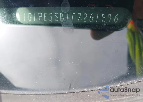 2014 Chevrolet Cruze 2Lt Auto из США, поврежденный, VIN 1G1PE5SB1E7261396